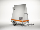 - Instant Housing Trailer - Year 2012 – IH Ad Trailer 6000
Dimensions: 250 x 145 x 285 cm. Material: steel frame construction, aluminium construction. Perm. total weight: 750 kg.