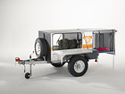 - Instant Housing Trailer - Year 2012 – IH Ecco Trailer 5000
Dimensions: closed 160 x 155 x 150 cm / open 250 x 155 x 150 cm. Material: steel frame construction. Perm. total weight: 750 kg.